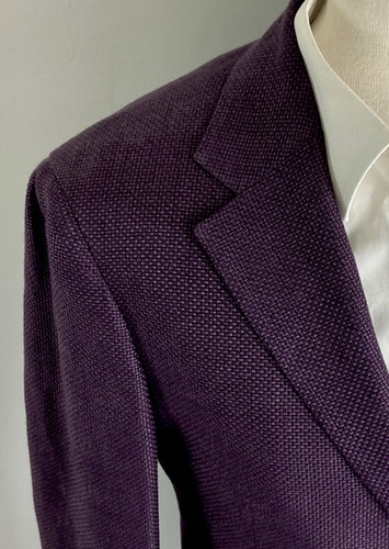 Ermenegildo Z ZEGNA ZZEGNA Plum Linen & Wool Blend Blazer Jacket RRP: £795.00 - Picture 5 of 12