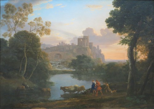 high quality oil painting handpainted on canvas "View of Trivoli at Sunset"