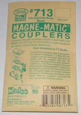 Kadee HOn3 /  TT scale #713 magne-matic couplers (rust)