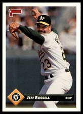 1993 Donruss Jeff Russell Oakland Athletics #711