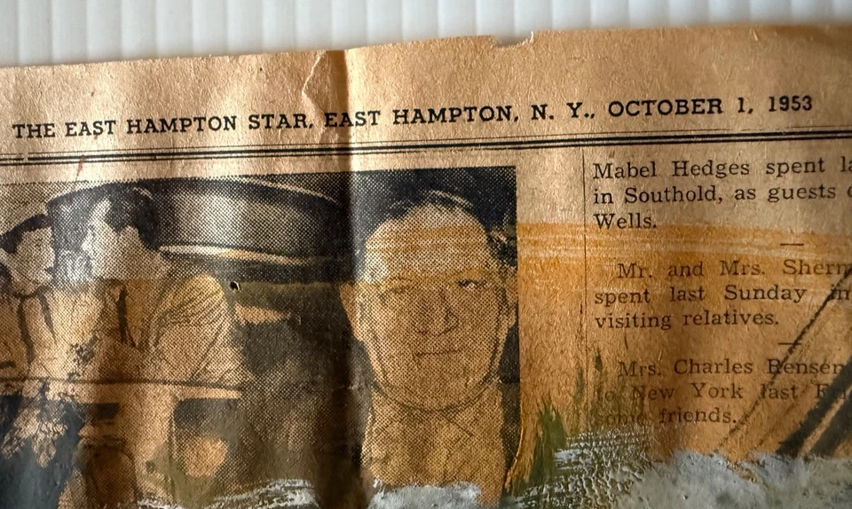 Willem de Kooning 水彩 1953 年东汉普顿报纸 (28"x36) — 第 2/4 张图片