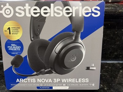 SteelSeries Arctis Nova 3P Wireless Gaming Headset PS5 PC Switch Black
