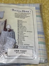 Vtg Quiltex DuPont Dacron Crib Sheet Plaid New In Pkg