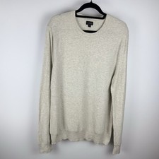 J CREW Sweater Mens Large Stone Pullover Crew Neck 100 Cotton Preppy