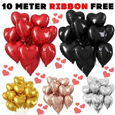 18'' Herz Folienballons Valentinstag Hochzeit BALLON Form Helium Party Deko