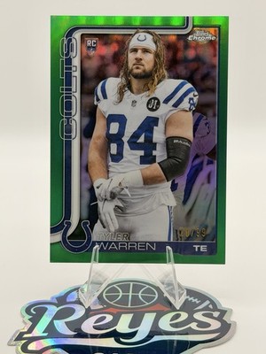 2025 Topps Chrome Tyler Warren #346 Variation Green Refactor RC /99