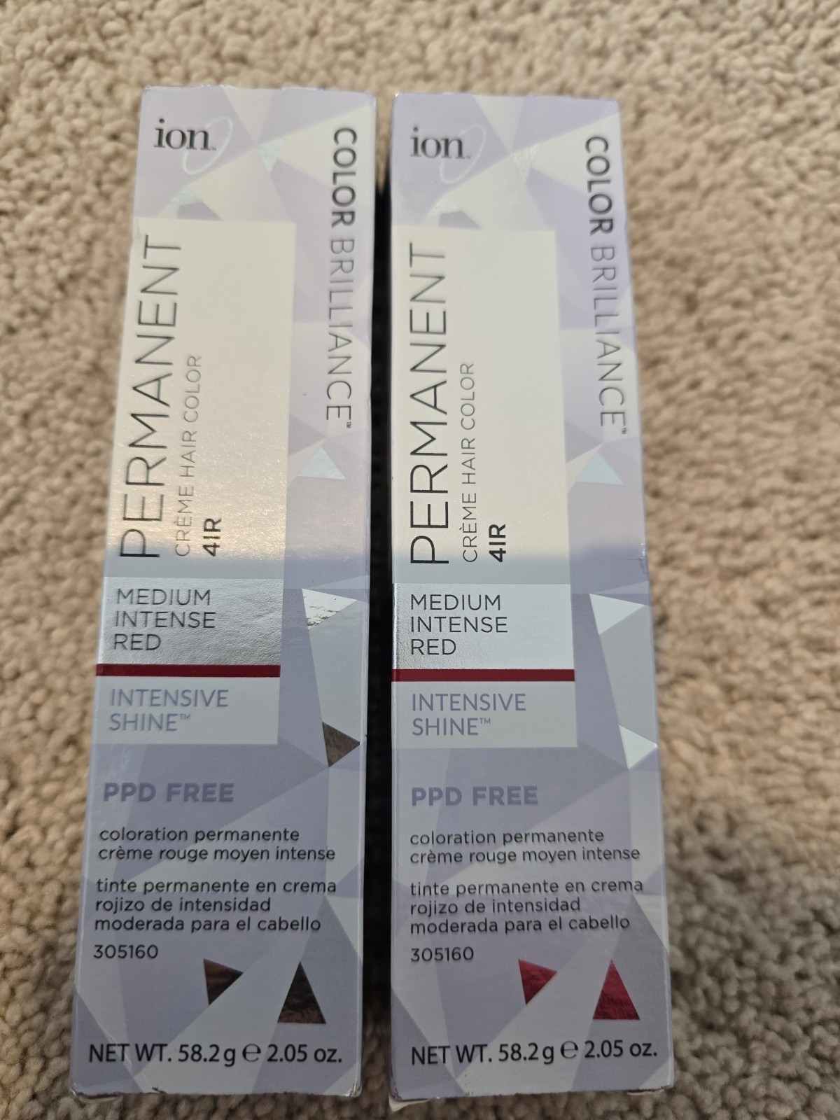 Brilliance Permanent Creme Hair Color Medium Intense Red Ppd Free 2oz