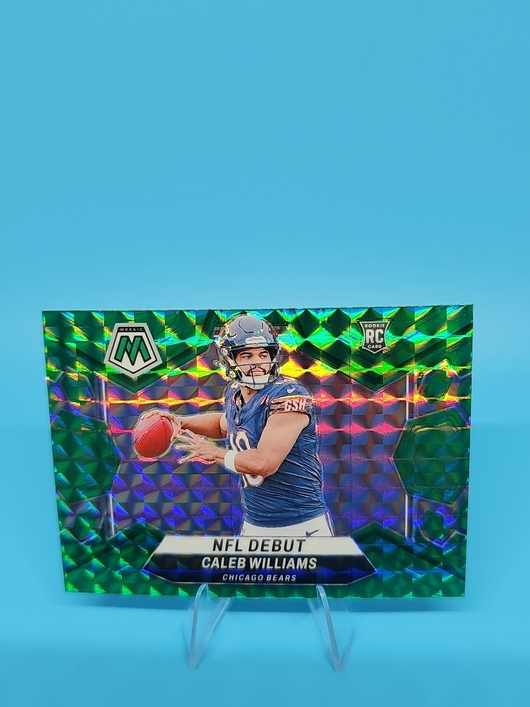 2024 Panini Mosaic - NFL Debut Caleb Williams #289 Green Mosaic Prizm (RC)