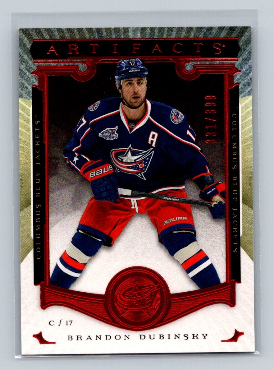 2015-16 Upper Deck Artifacts #2 Brandon Dubinsky /399 Columbus Blue Jackets