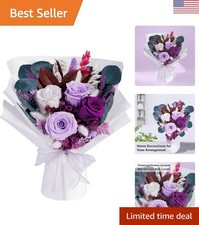 Stunning Purple Rose Bouquet - Perfect Preserved Flowers for Special Occasions