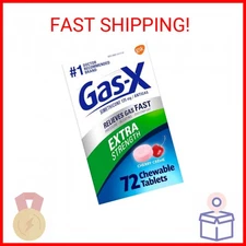 Gas-X Extra Strength Chewable Gas Relief Tablets with Simethicone 125 mg for Blo