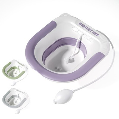 Folding Toilet Sitz Bath Basin Soaking Tub Postpartum Hemorrhoid Relief Care