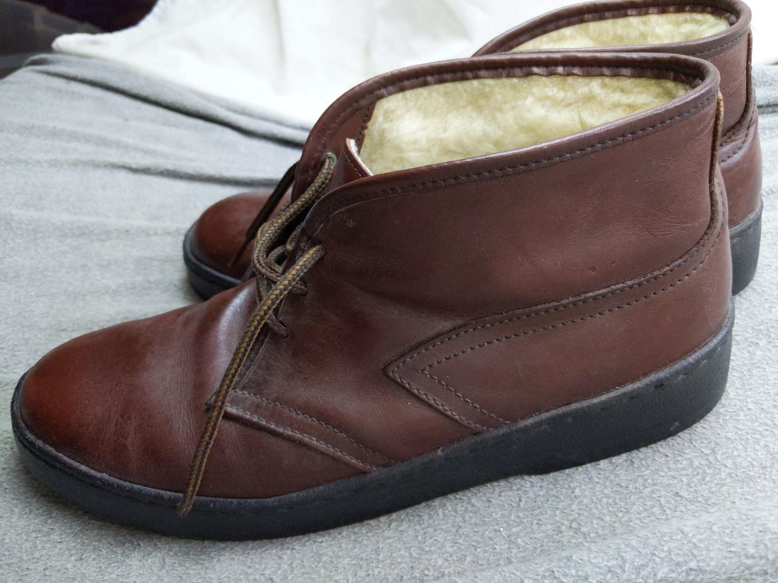 S 10 43 Brown Leather Wool Lined Usa