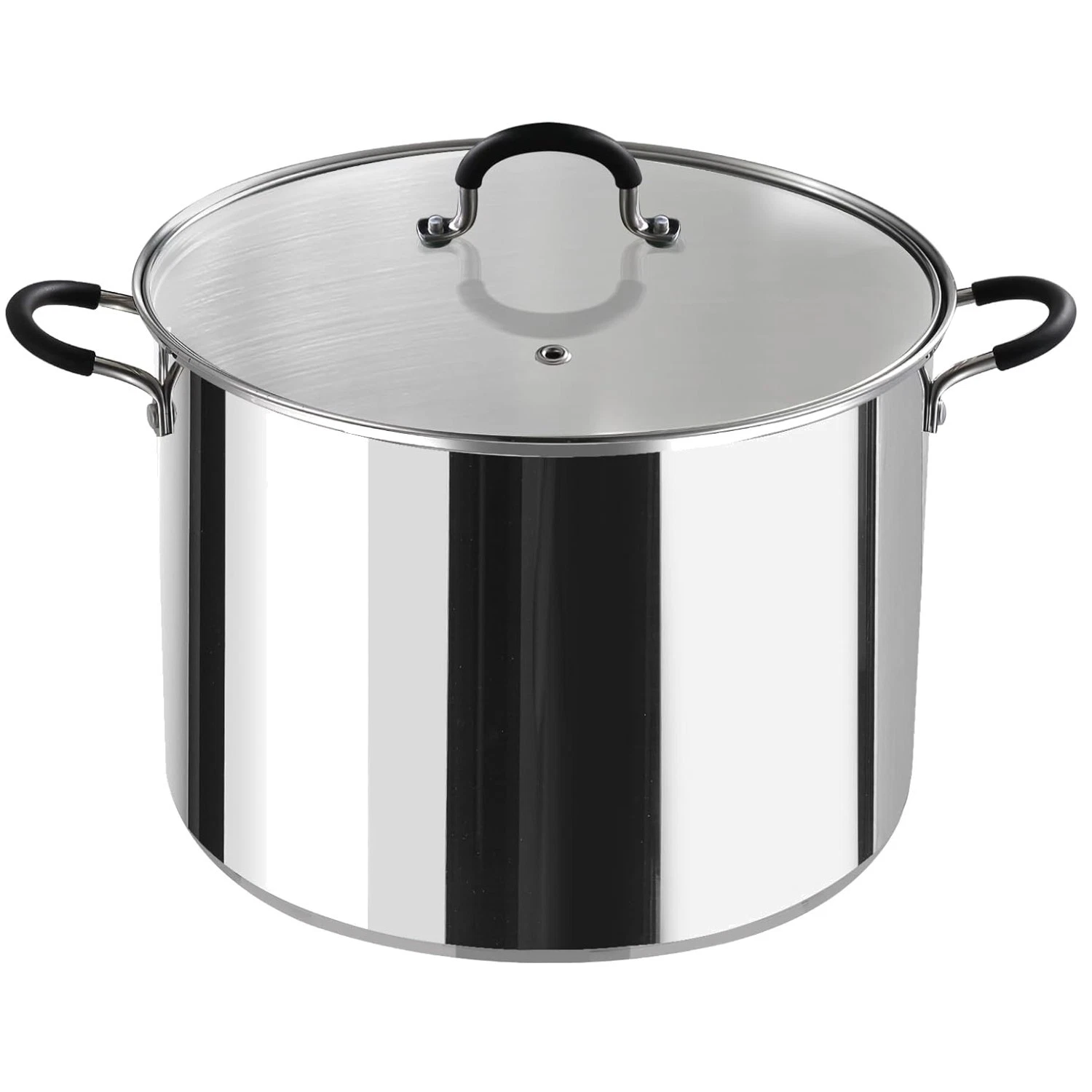 Large Stainless Steel Stockpot with Stay-Cool Handles