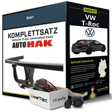 Für VW T-Roc I Typ A11 , D11 Anhängerkupplung starr +eSatz 13pol uni. 11.17- NEU