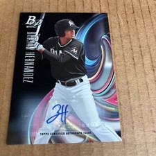 2018 Bowman Platinum AUTO ROOKIE Brayan Hernandez RC #TOP-73 Marlins Card (f3)
