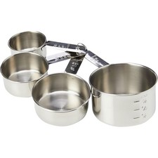 Dexam Stainless Steel Measuring Cups Set 4pc 60–250ml Cooking Baking Tools