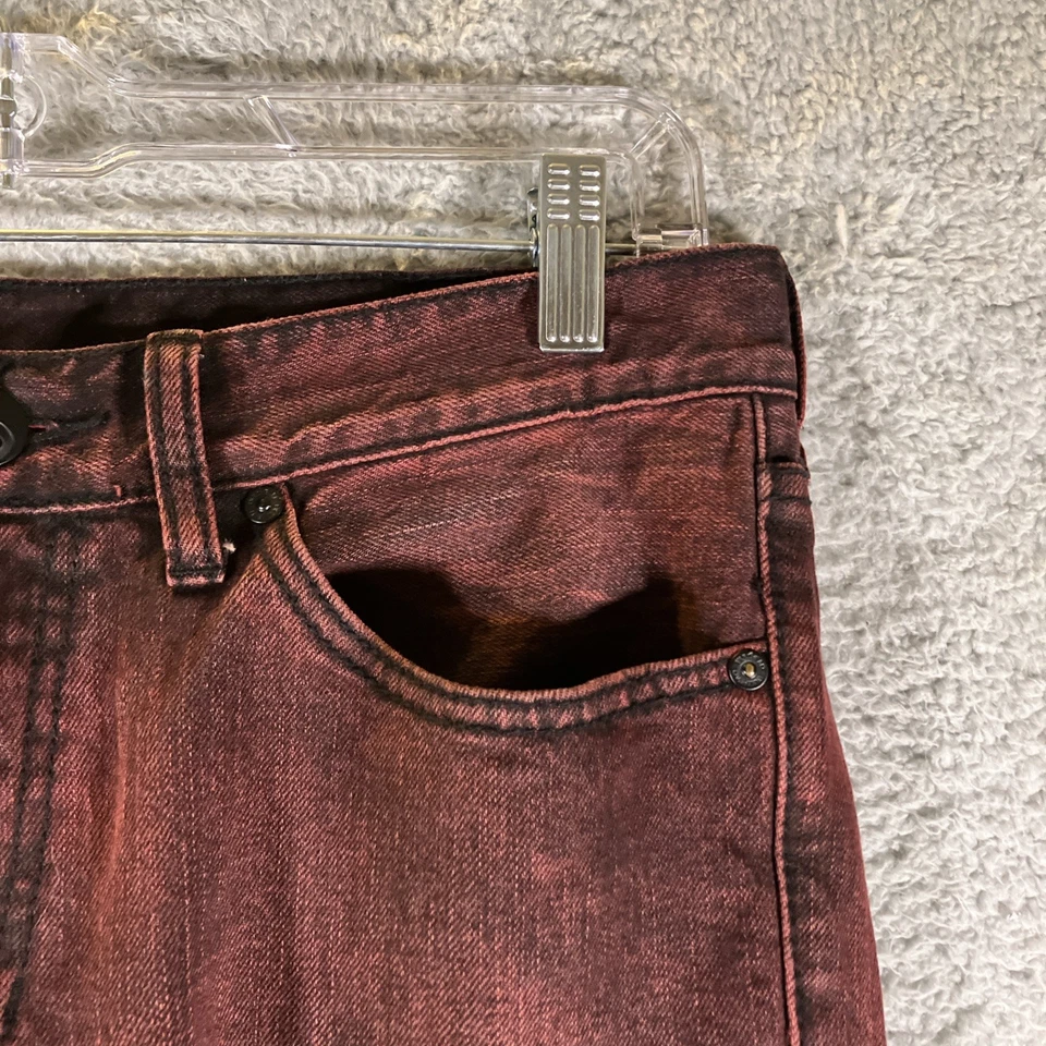 Jeans ajustados Bullhead Dillon para hombre 32x32 (real 33x31) rojo denim grungecore Foto 4 de 4