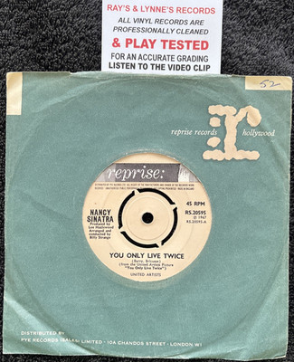 Nancy Sinatra Lee Hazlewood   You Only Live Twice / Jackson 7'' 1967 VG+ VIDEO