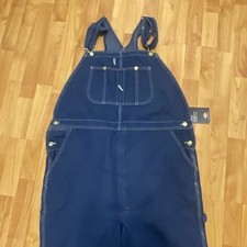 Dickies Dungaree Adult 40x32 Blue Overalls Bib Denim Workwear Carpenter Mens NWT