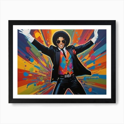 Michael Jackson Lookalike Tanz Kunst Gerahmtes Wandbild Poster Leinwanddruck Bild