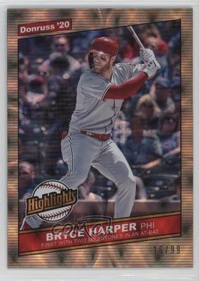 2020 Panini Donruss Highlights Gold 16/99 Bryce Harper #H-7 9p5