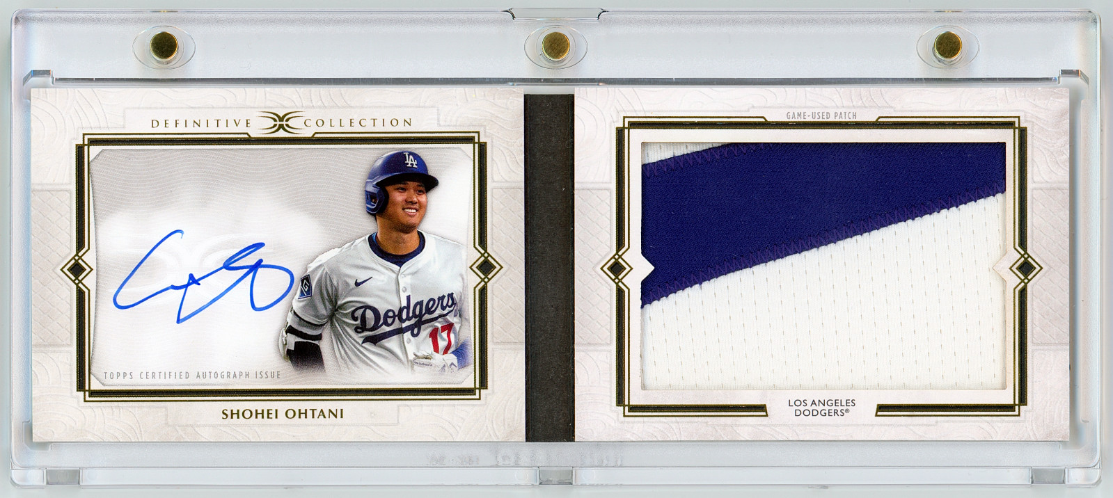 2025 Topps Definitive Shohei Ohtani Auto Patch Booklet Los Angeles Dodgers /5