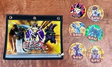 Vintage Yu Gi Oh Pencil Case and 5 Holograpic Cards