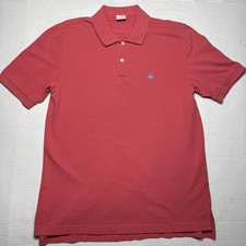 Brooks Brothers 1818 Performance Polo Shirt Mens M Pink Slim Fit Cotton Short