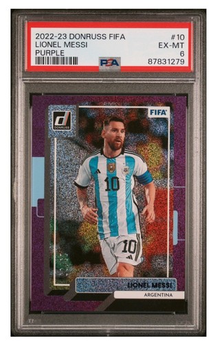22-23 Panini Donruss Optic Lionel Messi Purple 19 /99 PSA 6 (somehow?)