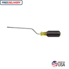 3/16" Cabinet-Tip Flat Head Screwdriver, Klein Tools 6" Round Rapi-Drive Shank