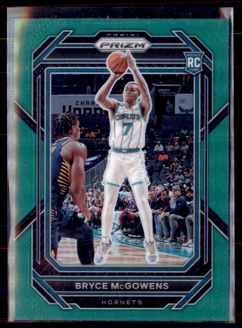 2022-23 Panini Prizm Green Prizm Bryce McGowens Hornets 222 Rookie Card
