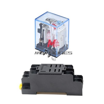 LY2NJ AC 200V/220V 8PIN 10A 240VAC 28VDC Power Relay Coil with Socket *la