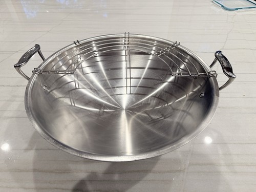 All-Clad 16” Round-Bottom Wok Double Handle Stir Fry Pan Stainless Steel