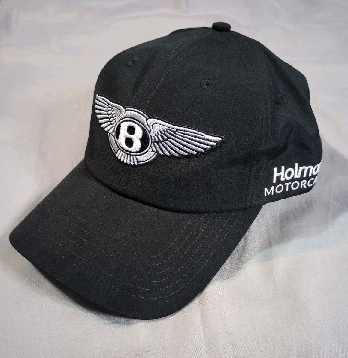 Bentley Hat Cap Black Embroidered Logo Holman Motorcars Vented