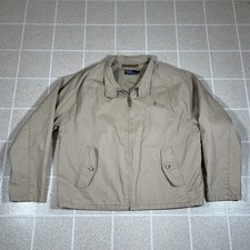 Vintage Polo Ralph Lauren Harrington Jacket Mens Size XL Full Zip Tan Khaki