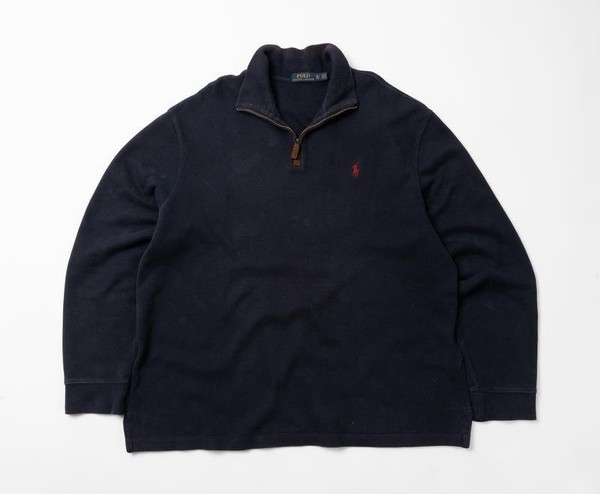Men Polo Ralph Lauren Sweater Navy Cotton 42 / XL