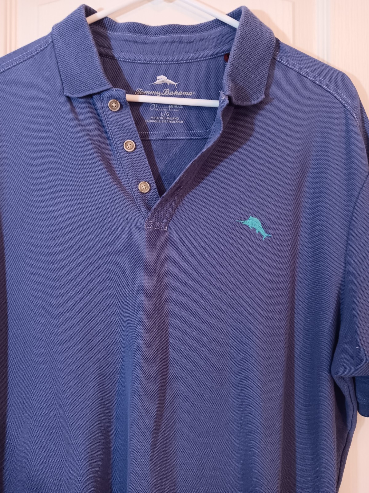 Tommy Bahama Men's Short Sleeve Polo Shirt, Purple,  Size L