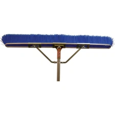 Bruske 35 In. Blue Flagged Fine Sweep Broom with Steel Handle and Brace Bruske