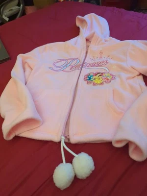 Disney Princess Zip-Up Hoodie Size M Youth Pink Belle Cinderella - Image 1 of 4