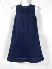 Madewell Denim Tunic Dress Women’s XS Blue Shift 3/4 Sleeves 100% Cotton Chic