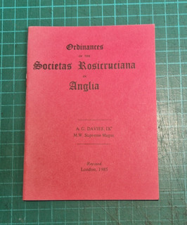 Ordinances of the Societas Rosicruciana in Anglia Revised London 1985 (24)