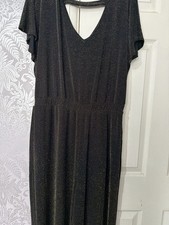 Jumpsuit Black Shimmery Jersey