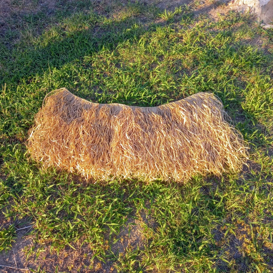 Falda de rafia ajustable con cinturón para danza hula, tahitiana y hawaiana Foto 2 de 4