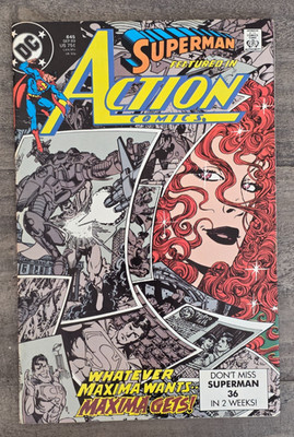Action Comics #645 Superman Maxima Gets! September 1989 *Very Good Condition
