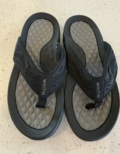 Whitin 7.5 US 40EU Men's 9.5 Womens Flip Flops Arch Support Thong Sandals Black
