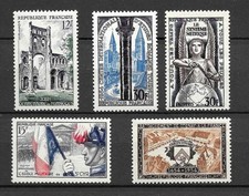 Timbres France 1954 LOT Yvert N°985,986,987,996 et 998 neufs** MNH