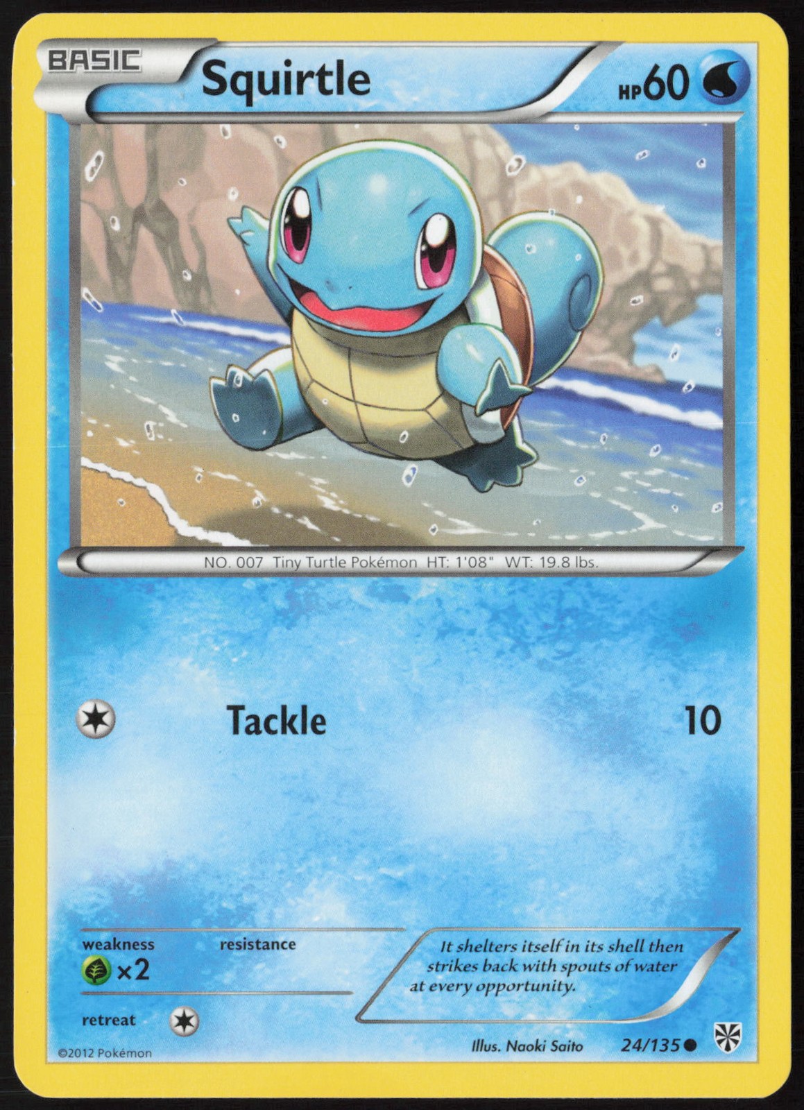Squirtle Normal 24/135 Plasma Storm NM