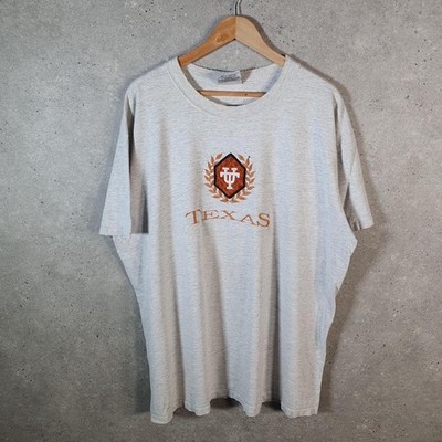 Vintage Wolf Texas Embroidered USA 90s Single Stitch T-Shirt Herren XL grau