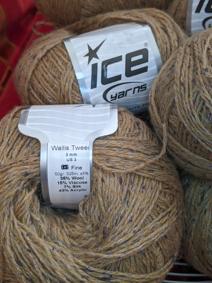 Lote de 6 hilos de hielo mezcla de lana, color tweed Wallis Foto 2 de 2